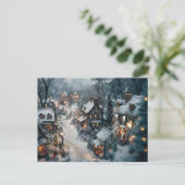 Winterdorp Briefkaart (Staand voorkant)