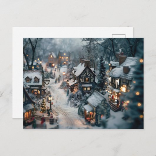 Winterdorp Briefkaart (Voorkant / Achterkant)