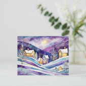 winterdorp-briefkaart briefkaart (Staand voorkant)