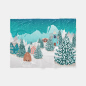 Winterdorp en grondhog fleece deken (Voorkant (Horizontaal))