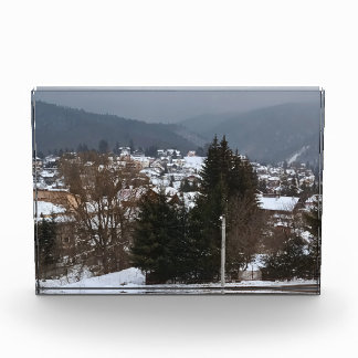 Winterdorp Panorama - Platteland Landschap Roemeni Fotoblokken
