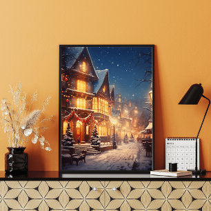  Winterdorp: Snowy Town Square Poster