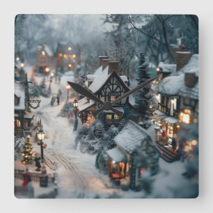 Winterdorp Vierkante Klok