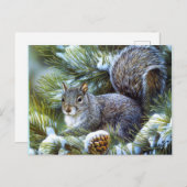 Wintereekhoorn Briefkaart (Voorkant / Achterkant)