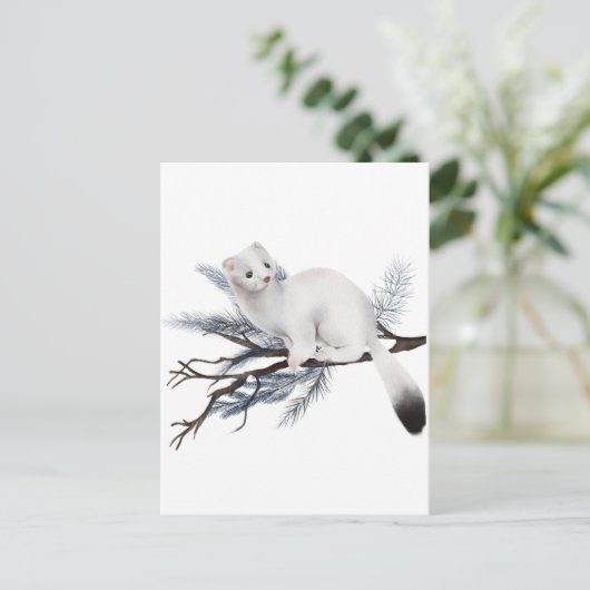 Wintereekhoorn Briefkaart (Staand voorkant)