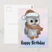 Wintereule Briefkaart (Voorkant / Achterkant)