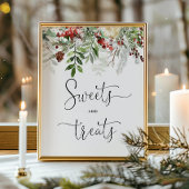 Winterevergroene zoete en tafelolijven poster