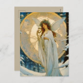 winterfee-artistiek briefkaart (Voorkant / Achterkant)