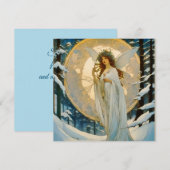 winterfee-artistiek feestdagenkaart (Voorkant / Achterkant)