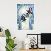 Winterfee Full Moon Poster Afdruk (Thuiskantoor)