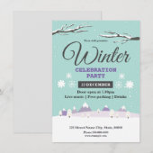 Winterfeest Feest Uitnodiging (Voorkant / Achterkant)