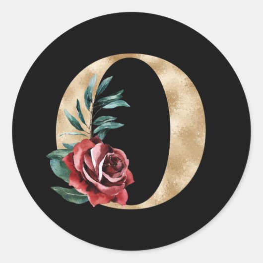 Winterfeestdagen initialen sticker letter O (Voorkant)