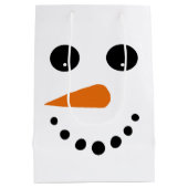 Winterfeestelijke snowman medium cadeauzakje (Achterkant)