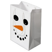 Winterfeestelijke snowman medium cadeauzakje (Achterkant Gekanteld)