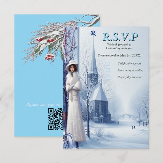 Winterfeesten in Amsterdam RSVP Kaartje (Voorkant / Achterkant)