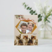 Winterfeesten in de sneeuw, met Kittens Aankondiging (Staand voorkant)