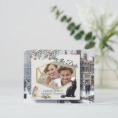 Winterfeesten in de sneeuw, met Kittens Aankondigingskaart (Staand voorkant)