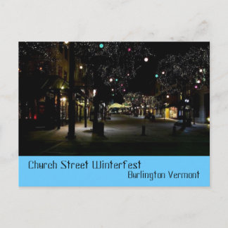 Winterfest Church Street Burlington Vermont Briefkaart