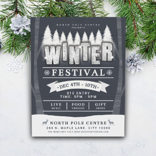 Winterfestival: Seizoensgebonden Folder voor Vakan Flyer