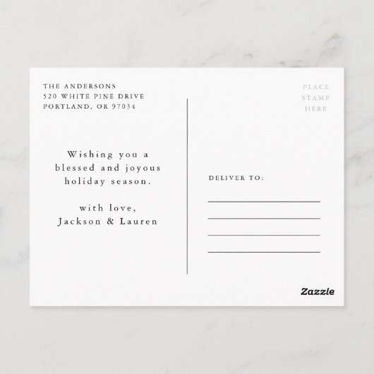 Winterfleschemicaliën | Holiday-foto Briefkaart (Achterkant)