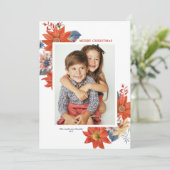 winterflesjes Fotokerstfeest Feestdagenkaart (Staand voorkant)