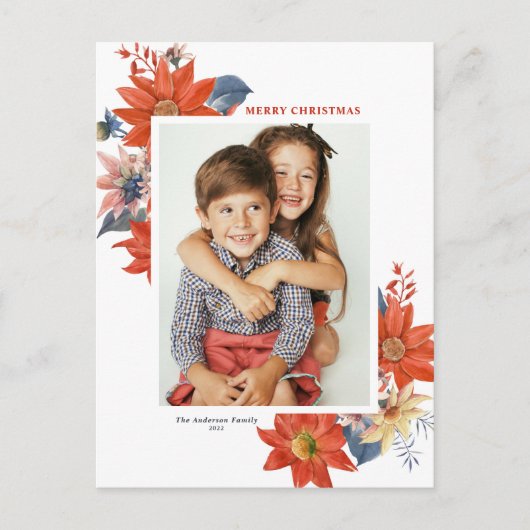 winterflesjes kerstfoto feestdagenkaart (Voorkant)