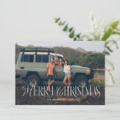  winterflesjes kerstfoto feestdagenkaart (Staand voorkant)