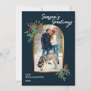 Winterfoliage Aangepaste foto's Groetings van seiz Feestdagenkaart