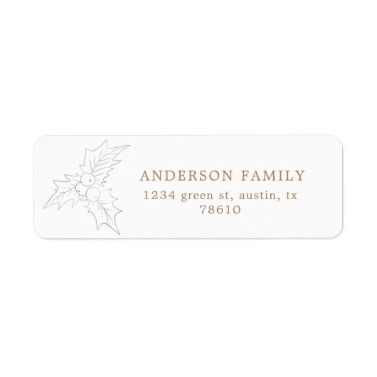 Winterfoliën, zilver en goudretour etiket (Voorkant)