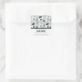 Winterfoxes Vierkante Sticker (Tas)