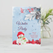 Winterful Party Invitation (Debout devant)