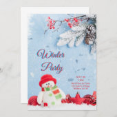 Winterful Party Invitation (Devant / Derrière)