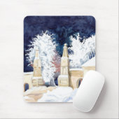 Wintergate bij nacht (schets) muismat (Met muis)