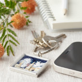 Wintergate bij nacht (schets) sleutelhanger (Zijkant)