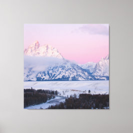 Wintergebergte Canvas Afdruk