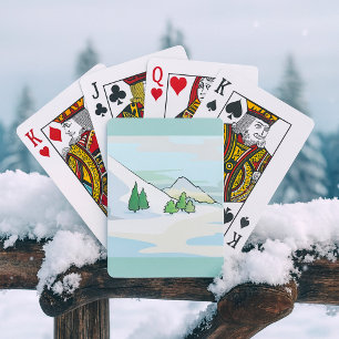 Wintergebergte — Snowy Landschap Pokerkaarten