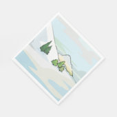 Wintergebergte — Snowy Landschap Servet (Hoek)