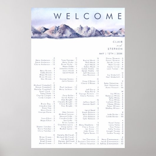 Wintergebondenheid - Alfabetische zitplaats Poster (Voorkant)