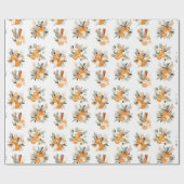 Wintergedroogde sinaasappels Kerst cadeaupapier (Vlak)