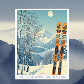Wintergreen Virginia skigebied Briefkaart