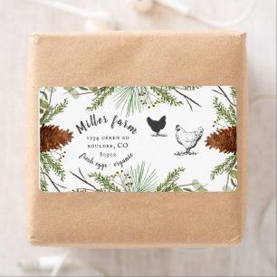 wintergrijze bijtschrift Eikartonlabel Etiket
