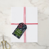 Wintergroen botanisch Vrolijk kerstfeest Cadeaulabel (Met Touw)