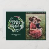 wintergroen foto kerstkaart (Voorkant / Achterkant)