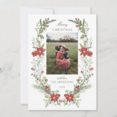 Wintergroen frame feestdagenkaart (Voorkant)