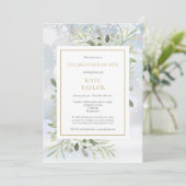 Wintergroen Funeral Herdenkingsfeest Kaart (Staand voorkant)