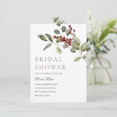 Wintergroen Holly Vrijgezellenfeest Kaart (Staand voorkant)