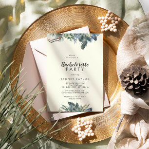 Wintergroen Ivoor Bachelorette Party Kaart