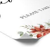 Wintergroen Poinsettia Favorenbord Poster (Hoek)