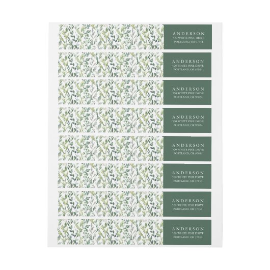 wintergroen | Vakantie wrap around label (Vel)