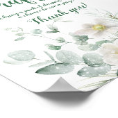 Wintergroenblijvende kerstluierverloting met baby poster (Hoek)